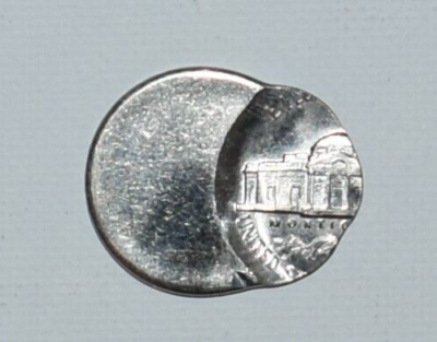 2017 nickel off-center strike error with design shifted and blank crescent area visible